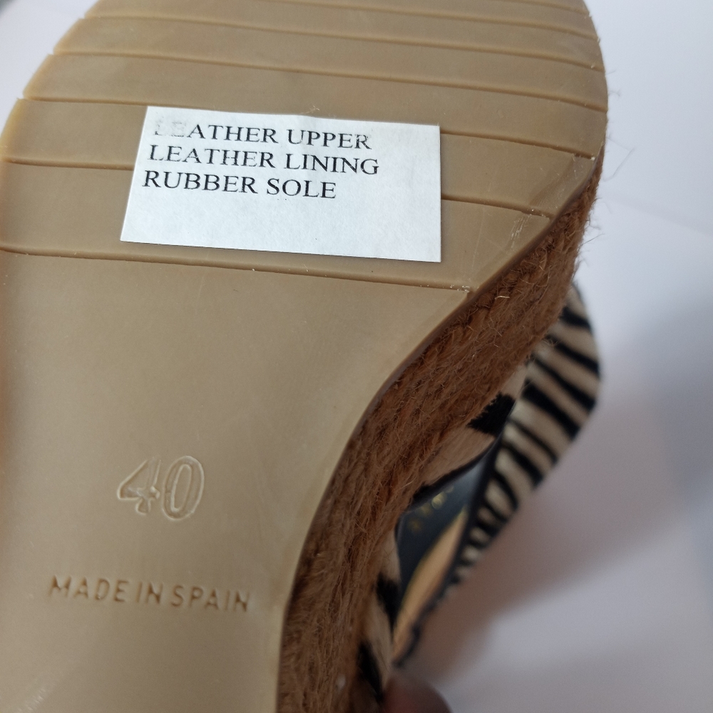 Paloma Barcelo Zebra Print Wedge - image 7